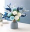 Artificial Flowers With Vase Faux Hydrangea Flower Arrangements For Home Garden Carousel 3