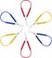 Scissors Colorful Grip Scissors Loop Handle Self-opening Scissors Adaptive Cutti Carousel 3