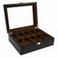 10 Grids Wooden Watch Box Jewelry Display Storage Organizer Carousel 1