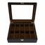 10 Grids Wooden Watch Box Jewelry Display Storage Organizer Carousel 3