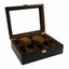 10 Grids Wooden Watch Box Jewelry Display Storage Organizer Carousel 4