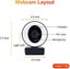 1080p Webcam With Microphone And Lighting, 3-level Adjustable Brightness, Plug A Carousel 4