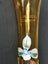 BOHEMIAN CZECH Amber vase Glass Gold Gilt raised ENAMEL FLOWers 20cm T x 9 Carousel 3