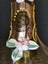 BOHEMIAN CZECH Amber vase Glass Gold Gilt raised ENAMEL FLOWers 20cm T x 9 Carousel 4