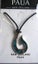 Silver metal fish hook with NZ paua inlay Carousel 1