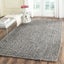 120 x 180 cm Jute Handwoven Rug - Light Grey Carousel 1