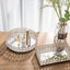 Crystal Cosmetic Makeup Tray Jewelry Trinket Tray Organizer Vanity Tray Mirrored Carousel 4