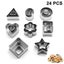 Bran Mini Geometrically Shaped Cookie Biscuit Cookie Cutter Set 24 Simple Rim Ge Carousel 1