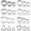 Bran Mini Geometrically Shaped Cookie Biscuit Cookie Cutter Set 24 Simple Rim Ge Carousel 5