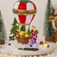 Christmas Glowing Music Snow House Hot Air Balloon Christmas Gift Ornament Chris Carousel 4