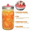 Bran Silicone Jar Lid, Waterless Airlock Proofing Lid For Wide Neck Jars, Food Q Carousel 4