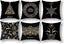 Set Of 6 Christmas Pillow Covers 18x18, Black And Gold Plush Decorative Throw Pi Carousel 1
