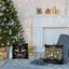 Set Of 6 Christmas Pillow Covers 18x18, Black And Gold Plush Decorative Throw Pi Carousel 4