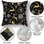 Set Of 6 Christmas Pillow Covers 18x18, Black And Gold Plush Decorative Throw Pi Carousel 5