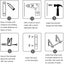 Bran Foldable Wall Clothes Racks 2 Pieces Space -saving Aluminum Clothing Hooks Carousel 4