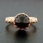 Victorian Inspired 14K Rose Gold 3.34ctw Cabochon Garnet Solitaire Etching Ring Carousel 1