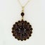 Antique Victorian 10k Gold Rose Cut Red Garnet Milgrain Flower Pendant Necklace Carousel 3