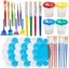 Painting Tool Kit, 34pcs Paint Supplies Include Paint Cups With Lids Palette Tra Carousel 1