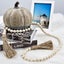 Wood Bead Garland 58 In Coffee Table Decor Wood String Beads Farmhouse B Carousel 3
