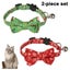 2 Pack/set Christmas Cat Collar Breakaway With Cute Bow Tie And Bell For Adjusta Carousel 1