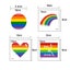 Rainbow Gay Pride Mini 6 Badges + 30 Stickers + 16 Flags Carousel 2
