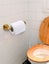 Toilet Paper Holder, Brushed Gold Sus304 Stainless Steel Wall Mount Toilet Roll Carousel 2