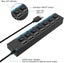 7-port Usb 2.0 Hub With Individual Switches And Leds, Usb Hub 2.0 Splitter For A Carousel 3