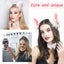 Black Cat Fox Faux Fur Ears Headband + Bell Choker Collar With Bell Bow Carousel 3