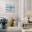 Bathroom Decor Wall Art Blue Beach Picture Ocean Theme Flower Canvas Print Moder Carousel 3