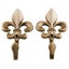2 Pieces Wall Curtain Hooks, Made Of Vintage Style Metal Engraving Craft, Decora Carousel 3