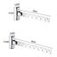 Lie 6/8 Holes Foldable Wall Mounted Stainless Steel Clothes Hanger Hook Drying R Carousel 2