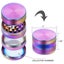4-piece Set Of Pollen Mills Colorful Metal Zinc Alloy Tobacco Grinder Carousel 2