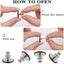 Pants Button Pins, 6 Sets Jean Button Pins, No Sew And No Tools Instant Adjustab Carousel 3