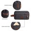 Mens Travel Toiletry Bag With Double Compartments Canvas Leather Bags Carousel 2