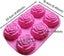 Silicone Mold For Handmade Soap, Cake, Jelly, Pudding, Chocolate, 6 Cavity Rose Carousel 2