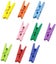 100pcs Mini Clothespins Wooden Clips, Clothes Pins Colored, Mini Natural Wooden Carousel 1