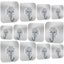 Adhesive Hooks Heavy Duty Wall Hooks 8kg Max Self Adhesive Hook 12pcs Carousel 2