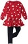 Little Girls Clothes Set Outfit Heart Print Fleece Sweatshirts Top Carousel 1