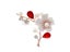Shell And Pearl Flower Brooches For Women Red Crystal Brooch Wedding Jewelry Carousel 9