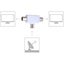 9.5 male to 2 TV female splitter TV male to 2 TV female Carousel 4