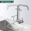 Folding Kitchen Tap 360 Swivel Sink Mixer Brushed Nickel Steel Kitchen Taps For Carousel 2