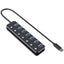 Usb Hub Splitter, Usb 3.0 Aluminum Data Hub With Individual On/off Switches And Carousel 1
