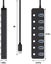 Usb Hub Splitter, Usb 3.0 Aluminum Data Hub With Individual On/off Switches And Carousel 5