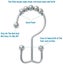 12pcs Shower Curtain Hooks Rings, Rust-resistant Metal Double Glide Carousel 2