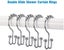 12pcs Shower Curtain Hooks Rings, Rust-resistant Metal Double Glide Carousel 3