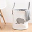 Large Sized Waterproof Cute Ramie Cotton Fabric Folding Laundry Hamper Carousel 3