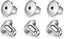 3 Pairs Of Earrings Fastened On The Back, Hypoallergenic, Secure Locking On The Carousel 1