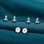 3 Pairs Of Earrings Fastened On The Back, Hypoallergenic, Secure Locking On The Carousel 2