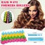 28 Pieces Water Ripple Hair Rollers 25cm No Heat Wave Hair Curlers Carousel 2