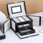 Jewelry Box, Handmade Faux Leather Jewelry Organizer Box Carousel 3